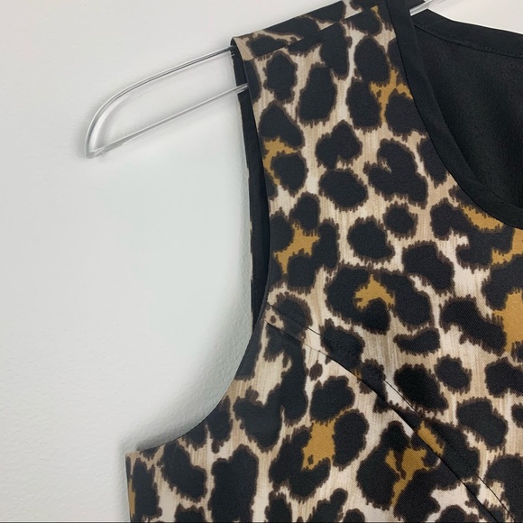 JCREW Leopard Print Sleeveless A-line Dress Size 2 - Picture 5 of 13